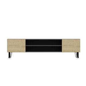 Woody Fashion Polica za TV BLOOM, Bloom - Anthracite, Oak