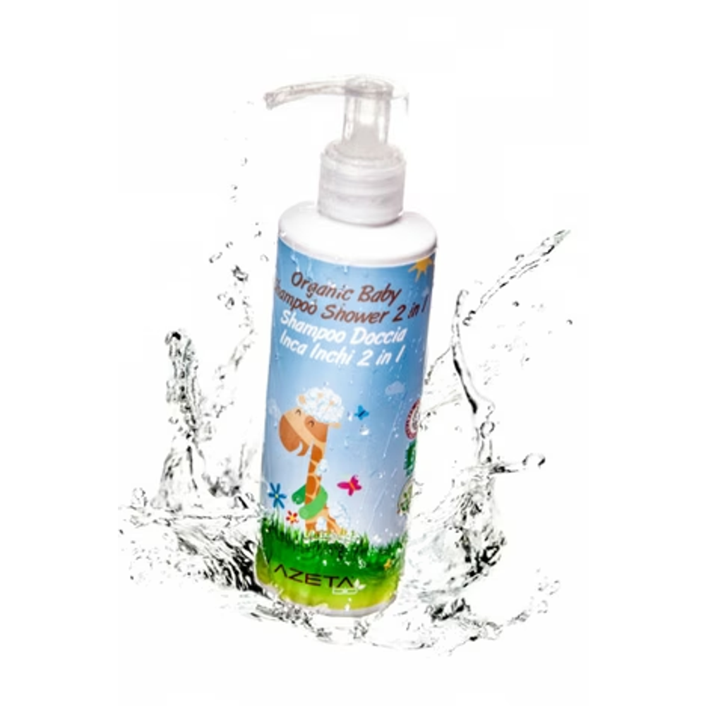 Azeta Bio Organska uljana bebi kupka i šampon 2U1 (0m+) 500ml slika 2