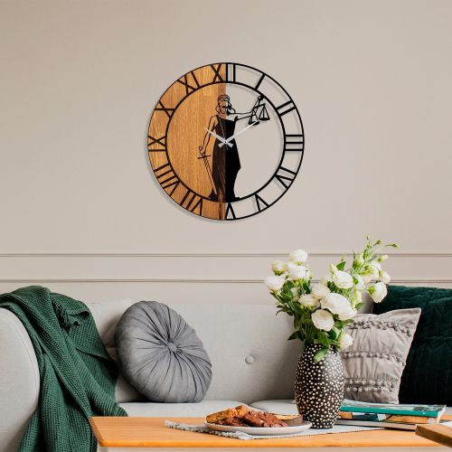 Wallity Ukrasni drveni zidni sat, Wooden Clock - 78 slika 3