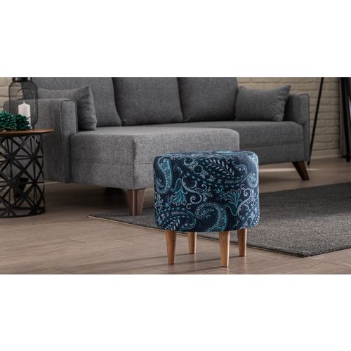 Atelier Del Sofa Tabure, Plava Bijela, Liza - Blue, White slika 2