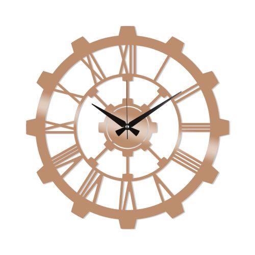 Wallity Ukrasni metalni zidni sat, Metal Wall Clock 16 - Copper slika 2