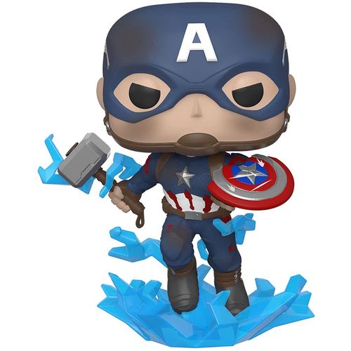 POP figure Marvel Avengers Endgame Captain America with Broken Shield & Mjolnir slika 3