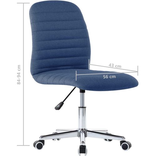 Okretna uredska stolica od tkanine plava slika 27