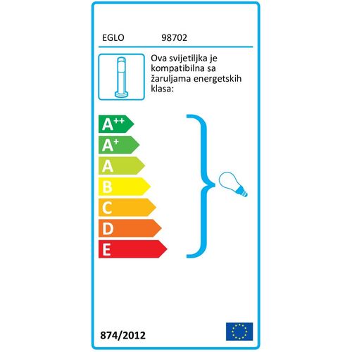 Eglo Donatori vanjska podna/1, e27, 60w, v-310, ip44, aluminij/staklo/crna slika 2