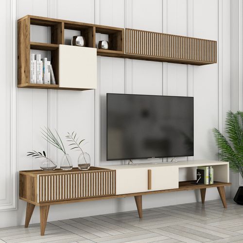 Woody Fashion TV jedinica, Milan TV - Walnut, Cream slika 3