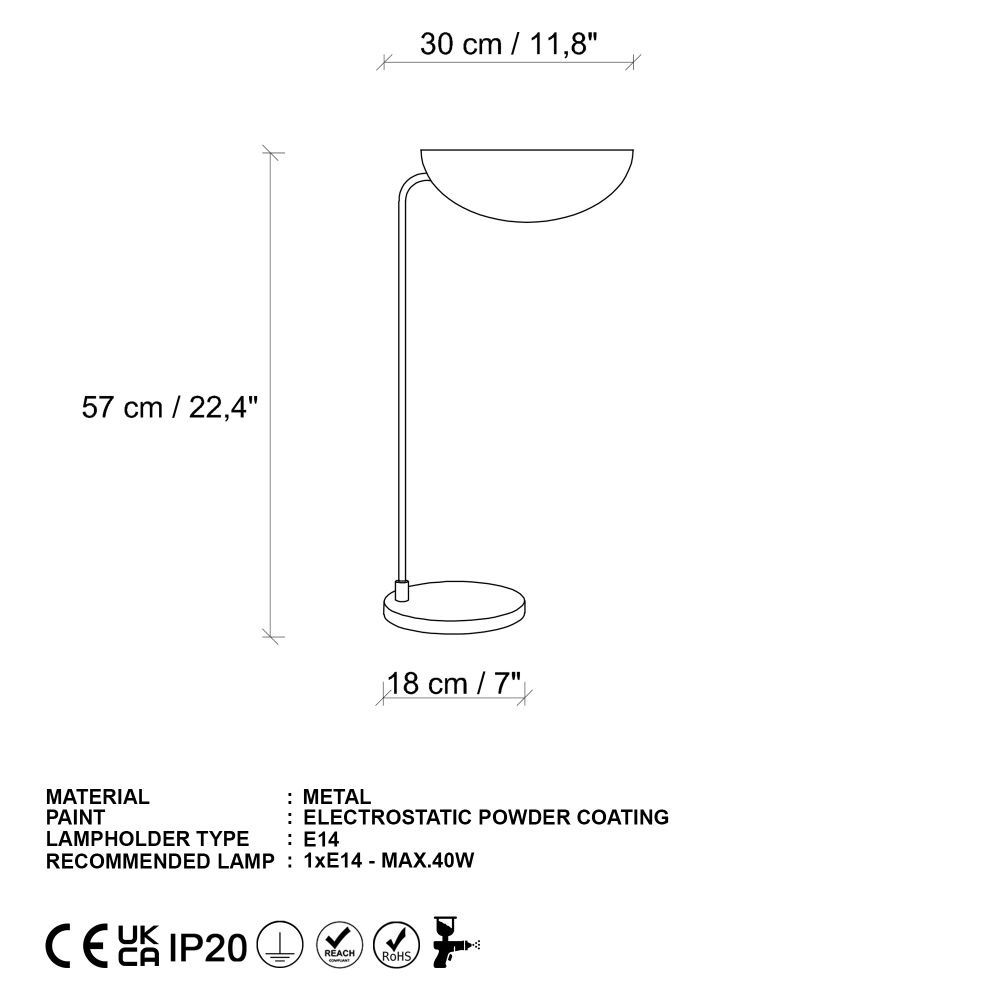 Stona Lampa Corner 13781 - Crna slika 9