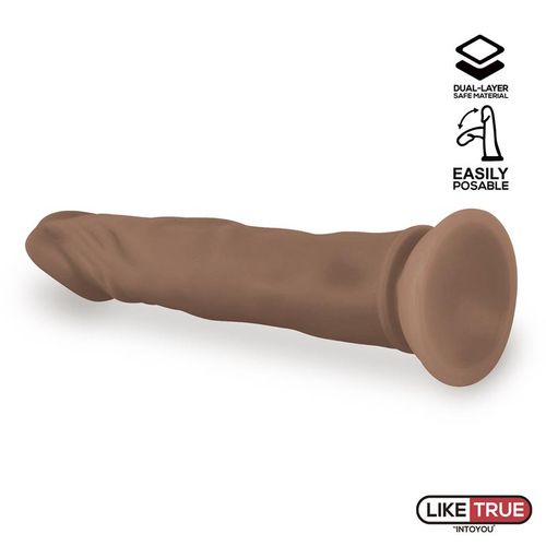 Liketrue Lenser dildo 8", smeđa slika 4