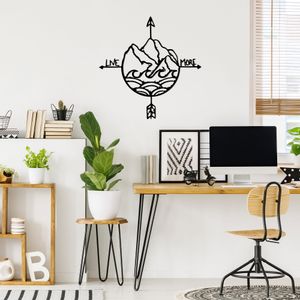 Live More - 448 Black Decorative Metal Wall Accessory