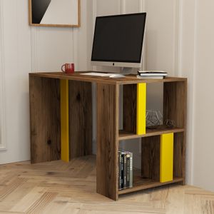 Woody Fashion Studijski stol, Lima - Walnut, Yellow