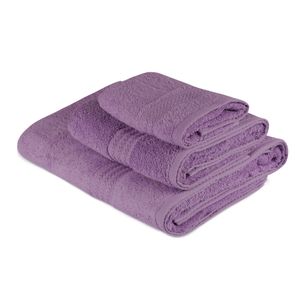 Set Ručnika Rainbow - Ljubičasti Nijansa (3 Dijela)