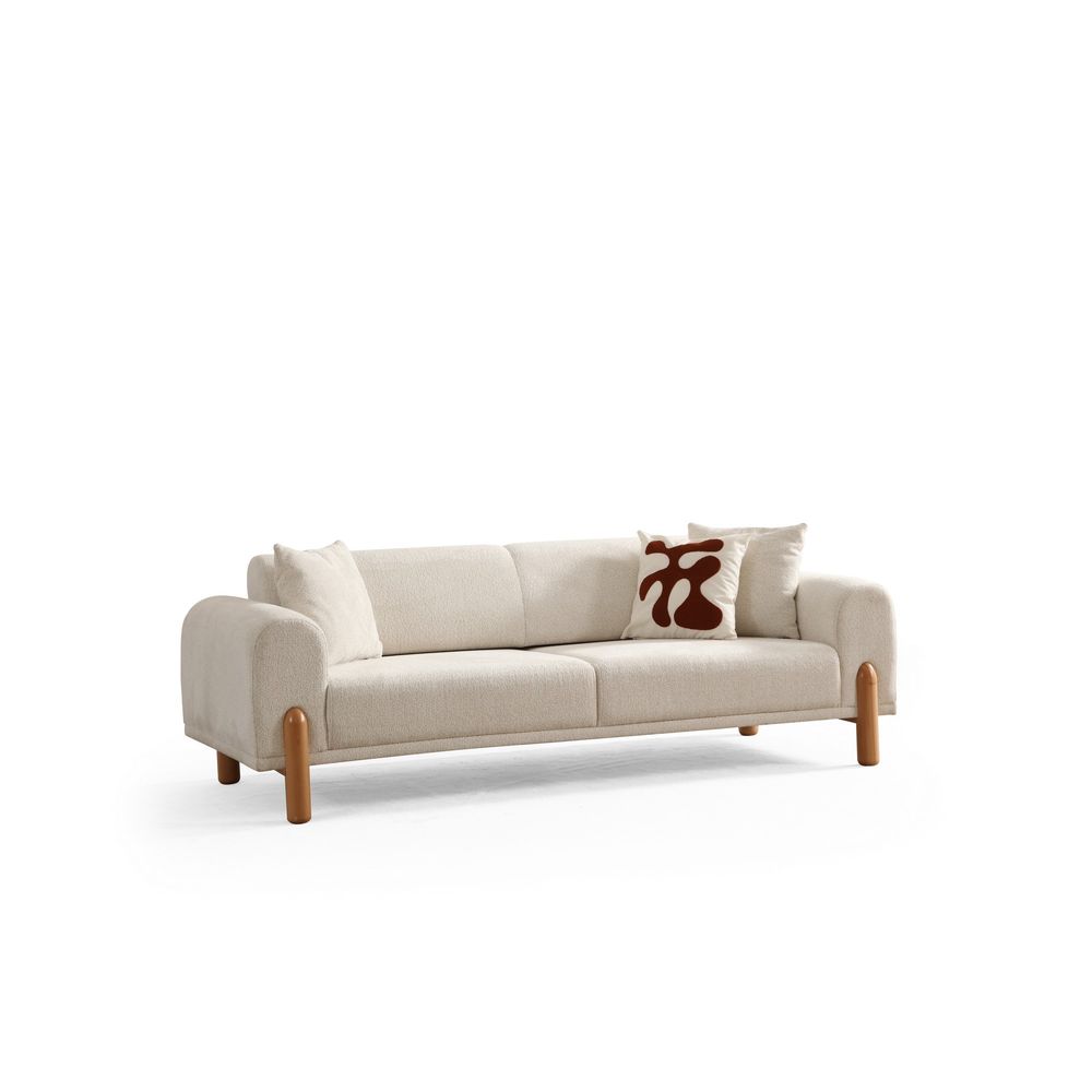 Lyke 3-Sjedalna Sofa na Razvlačenje - Krem slika 13