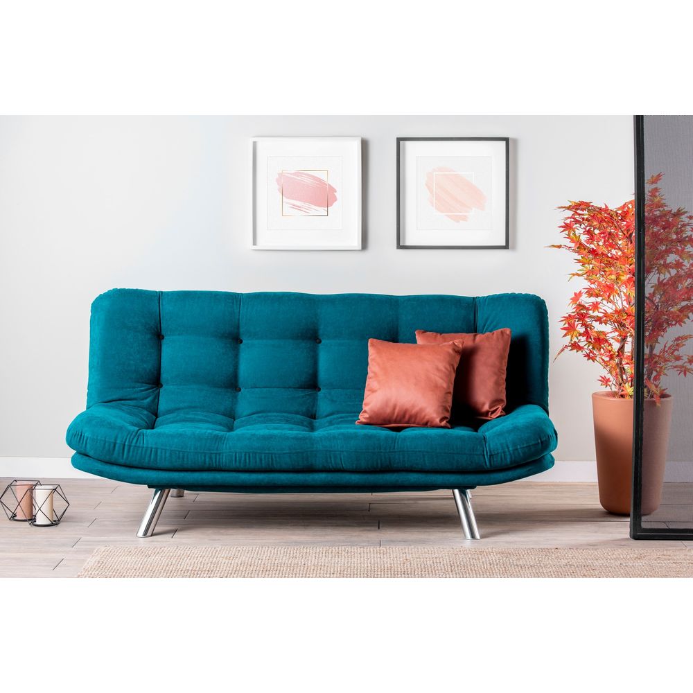 Misa Sofabed - Petrol Zelena 3-Sjedalna Sofa na Razvlačenje slika 2