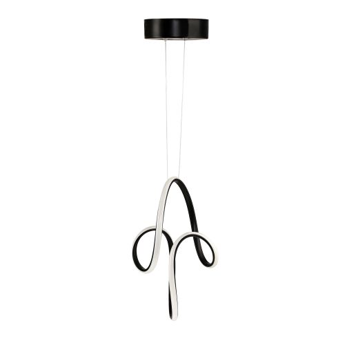 Yin Yang Black - White Light Black Chandelier slika 5