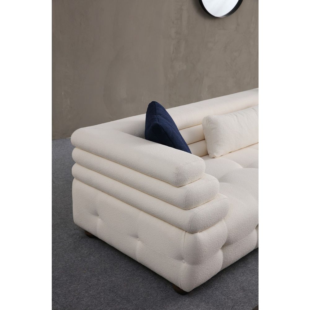 Boston 3 - Bijela 3-sjedalna Sofa slika 3