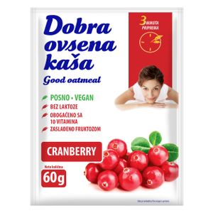 DOBRA OVSENA KAŠA sa brusnicom 60g