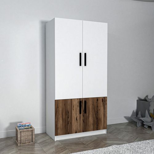 Newra - Light Walnut, White Light Walnut
White Wardrobe slika 2