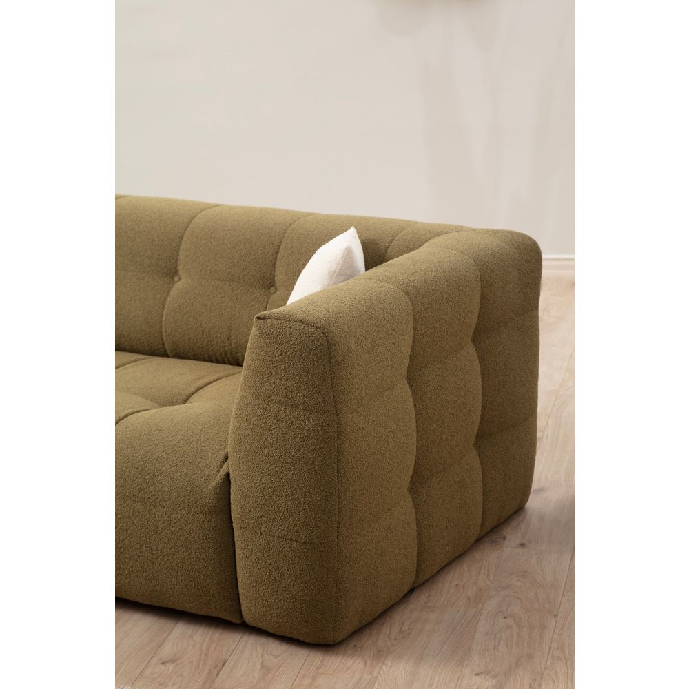 Cady 3 Seater Left - Trosjed Kutna Sofa u Boji Kaki slika 6