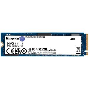 Kingston SNV2S/4000G M.2 NVMe 4TB, 2280, PCIe Gen 4x4, NV2, Read up to 3,500 MB/s, Write up to 2,800 MB/s, (single sided)