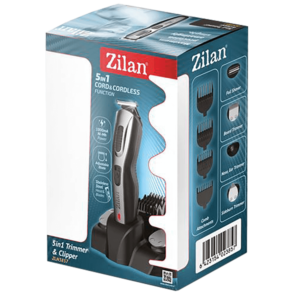 Zilan Trimer i šišač, 5 in 1, Accu na baterije za sisanje - ZLN3857 slika 2