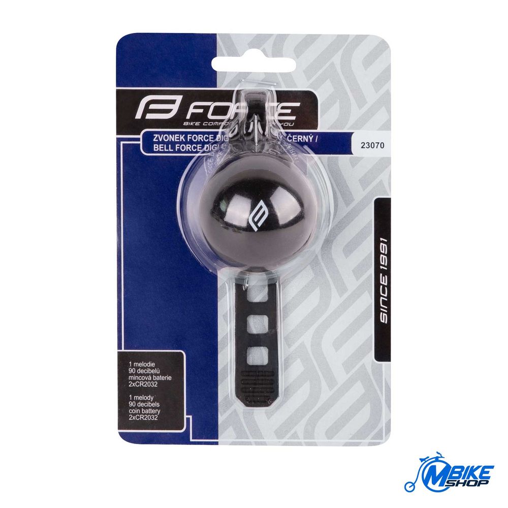 Force Zvonce za bicikl Digi Electric Black slika 2