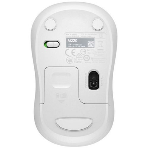 Logitech M220 Silent Mouse for Wireless, Noiseless Productivity, White slika 3