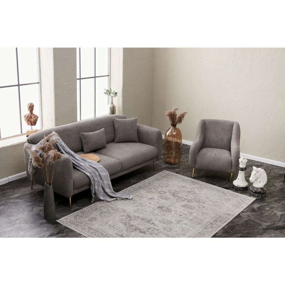 Simena - Siva Zlatna Sofa na Razvlačenje za 3 Osobe slika 2