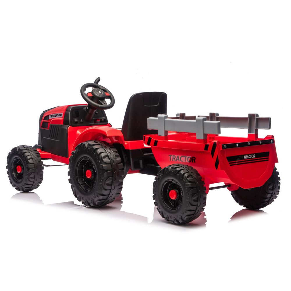 CH9959B Traktor na baterije s prikolicom crveni 24V slika 5