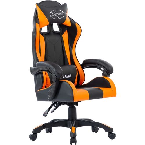 Igraća stolica od umjetne kože narančasta slika 1