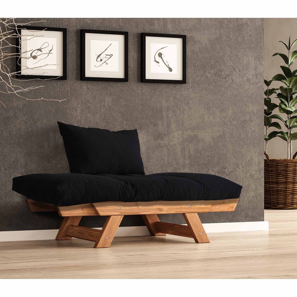 Sofa za vrt sa jednim mjestom, CPT8159-140, boje: teak crna slika 3