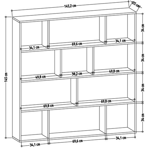 Hodbi - White, Wenge White
Wenge Bookshelf slika 4