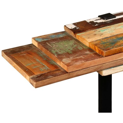 Podesivi konzolni stol od masivnog obnovljenog drva slika 38