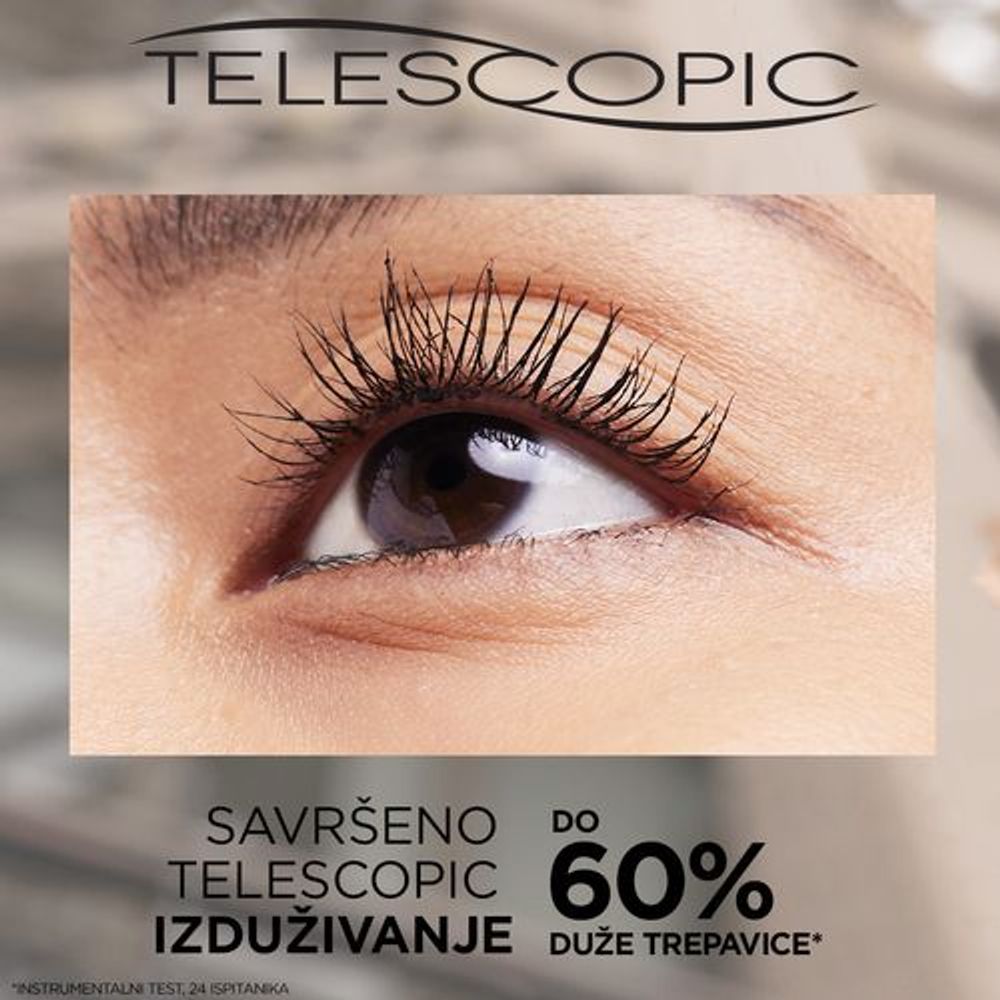 L'Oréal Paris Telescopic Maskara za oči Black 8ml slika 5