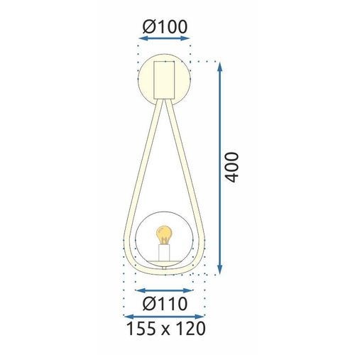 TOOLIGHT Zidna svjetiljka Staklena kugla Zlatna APP603-1W slika 12