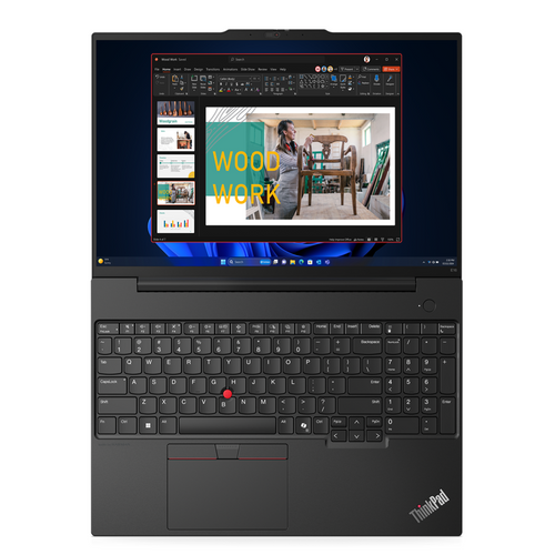 Lenovo Think 21MA002YCX ThinkPad E16 G2 Core Ultra 7 155H (16C/22T, Max Turbo 4.8GHz, 24MB), 1x 16GB DDR5 5600, SSD 512GB NVMe, 16.0" WUXGA (1920x1200) AG IPS 300n, Intel Grph, GLAN, Wi-Fi 6E, BT, KybUK BL, Thunderbolt 4, HDMI, FPR, Cam IR+FHD1080p, Alum, 2Wx2, 57Wh, no OS, 3YW slika 1