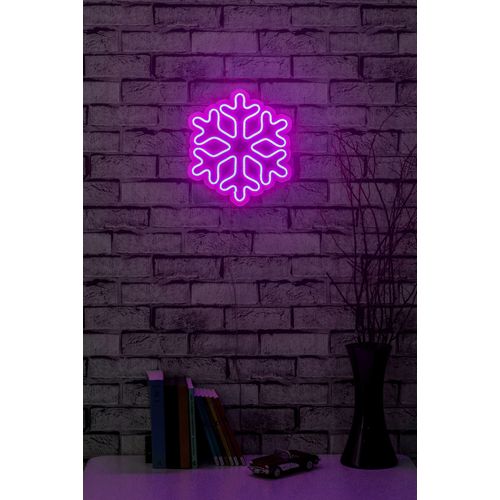 Wallity Ukrasna plastična LED rasvjeta, Snowflake - Pink slika 2