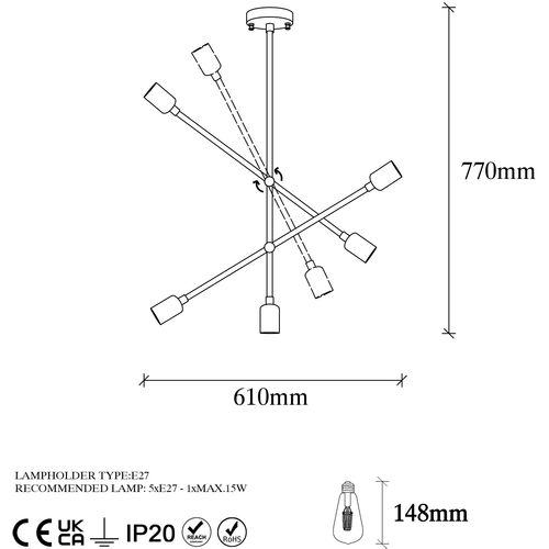 Opviq Luster, 942FLG1117 slika 7