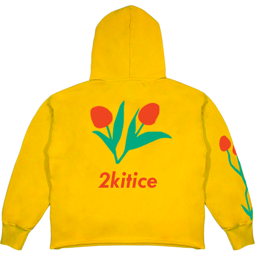 2 Kitice hoodie – žuti slika 2