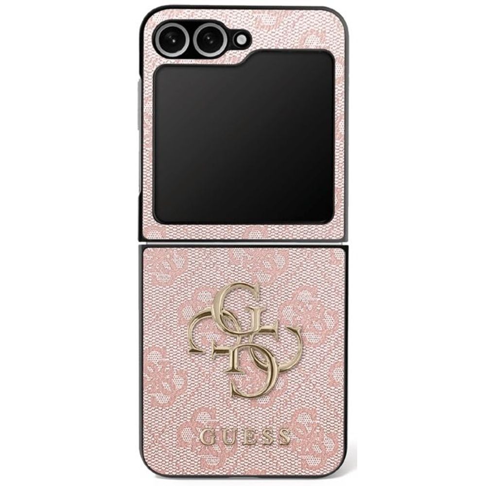 GUESS maskica za SAMSUNG GALAXY Z Flip7 (PU koža 4G metalni logo) roza slika 2