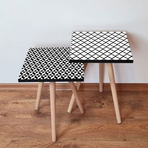 Nesting stolovi 2Shp447 - (2 komada) - boje: crna, bijela