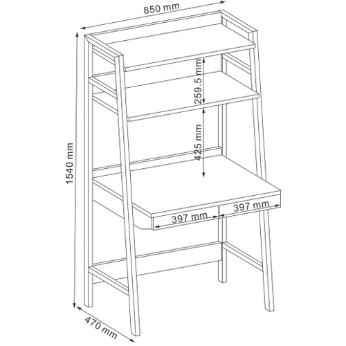 Radni stol OLSEN B - MDF  slika 3