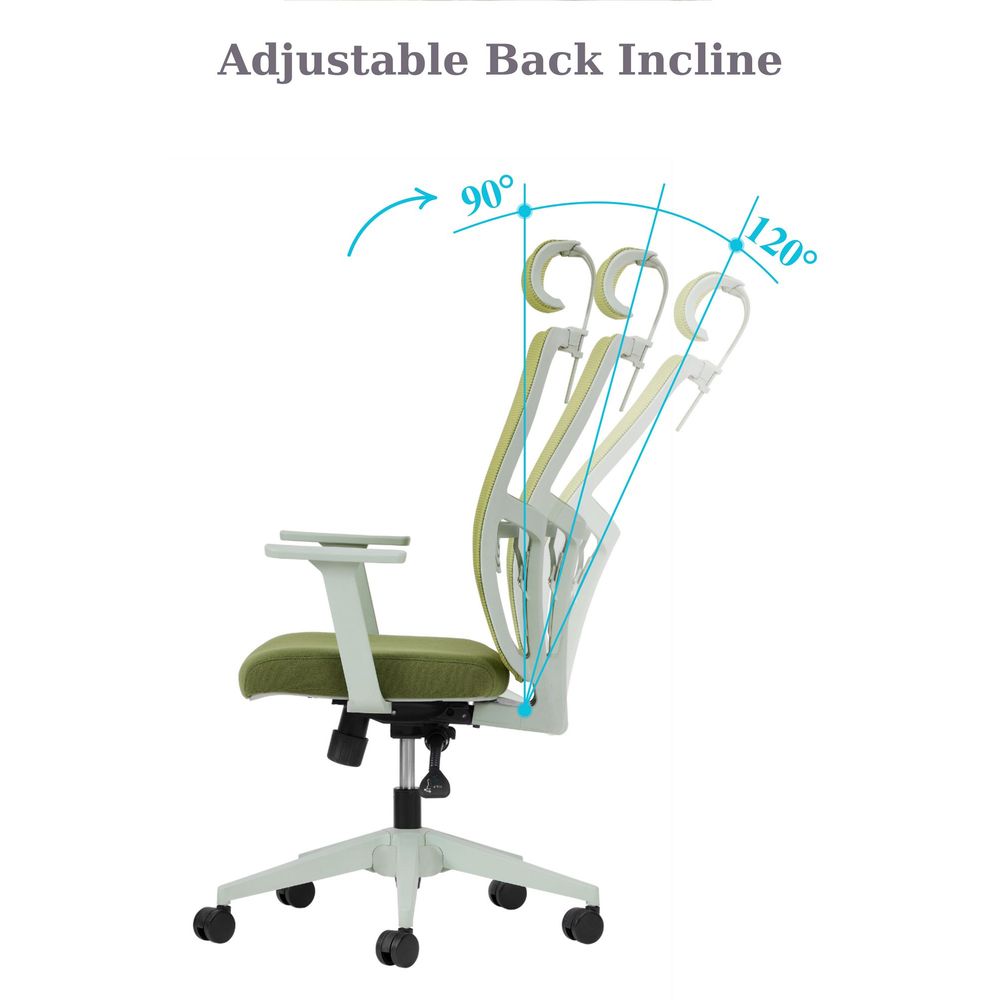 Office chair Lumbar 126 - Green colour slika 9