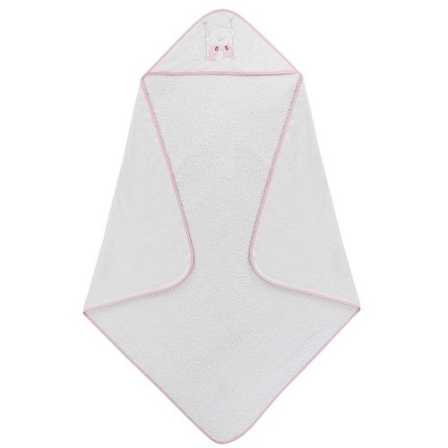 Interbaby ručnik s kapuljačom 100x100 Swing - white/pink slika 1