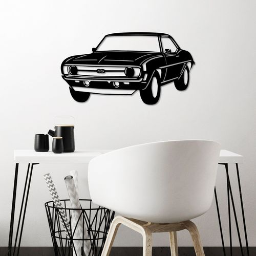 Chevrolet Camaro SS Black Decorative Metal Wall Accessory slika 2