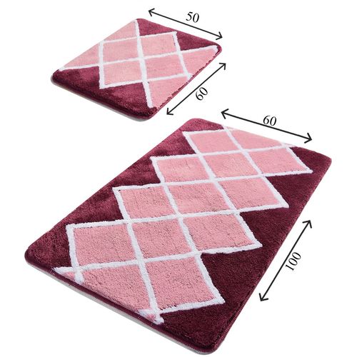 Havana - Purple Multicolor Acrylic Bathmat Set (2 Pieces) slika 3