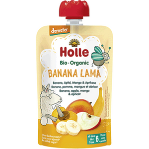 Holle Pire od banane, jabuke, manga i marelice  "Banana lama" - Organski 100g , pakiranje 12komada