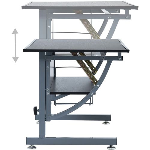 Crtaći stol za tinejdžere crni 110 x 60 x 87 cm MDF slika 6