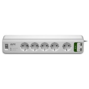 APC Essential SurgeArrest 5 outlets with 5V, 2.4A 2 port USB charger 230V Germany