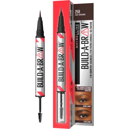 Maybelline New York Build-A-Brow 2 u 1 Olovka za obrve i gel za fiksiranje 259 Ash Brown slika 1