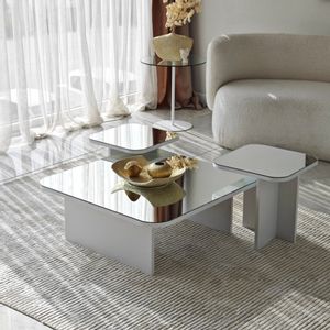 Jazz - White White Coffee Table Set