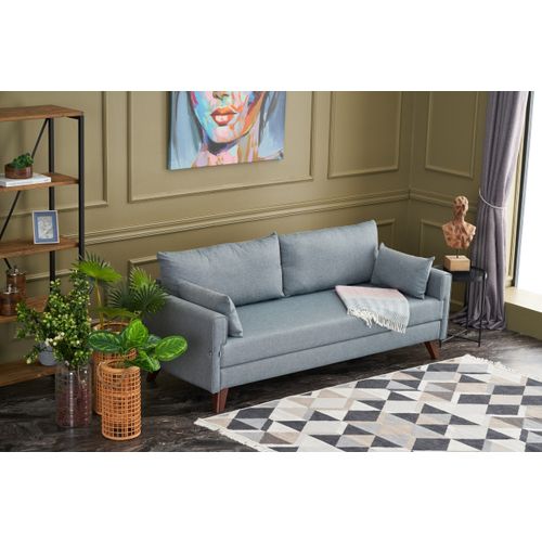 Atelier Del Sofa Trosjed na razvlačenje, Plava, Bella Soft Yataklı Üçlü Koltuk - Blue slika 3